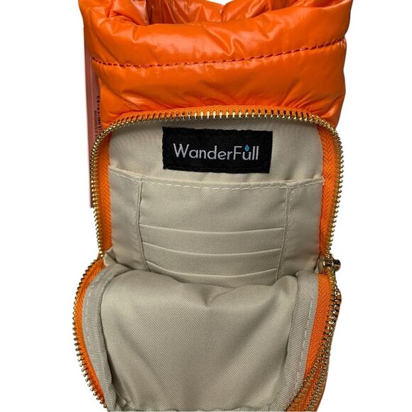 NWT WanderFull HydroBag Puffer Crossbody Water Bottle Bag Clementine Orange NEW - Picture 6 of 14